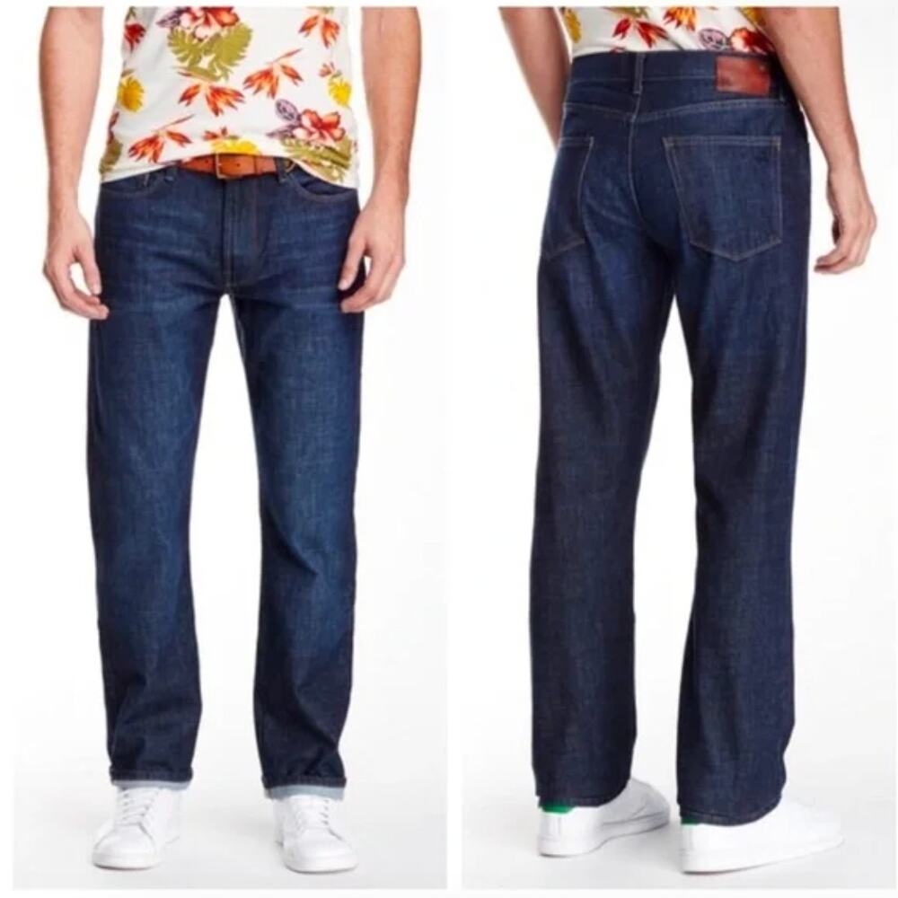 DL1961‎ Jeans Mens 36 x 27 Blue Vince Casual Straight Wilkes Dark Wash Cotton